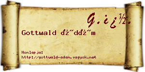 Gottwald Ádám névjegykártya