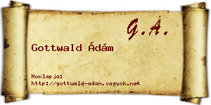 Gottwald Ádám névjegykártya